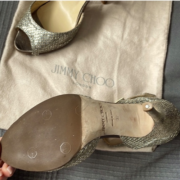 Jimmy Choo AUTHENTIC beautiful shiny ✨ sandals , size EU 37 - Picture 3 of 5